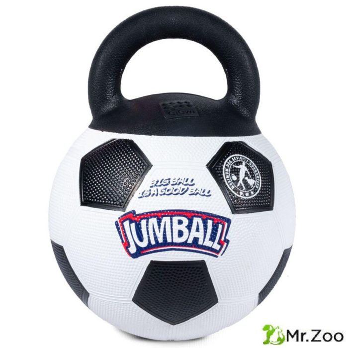Gigwi JUMBALL игрушка для собак мяч футбольный c ручкой белый 26 см