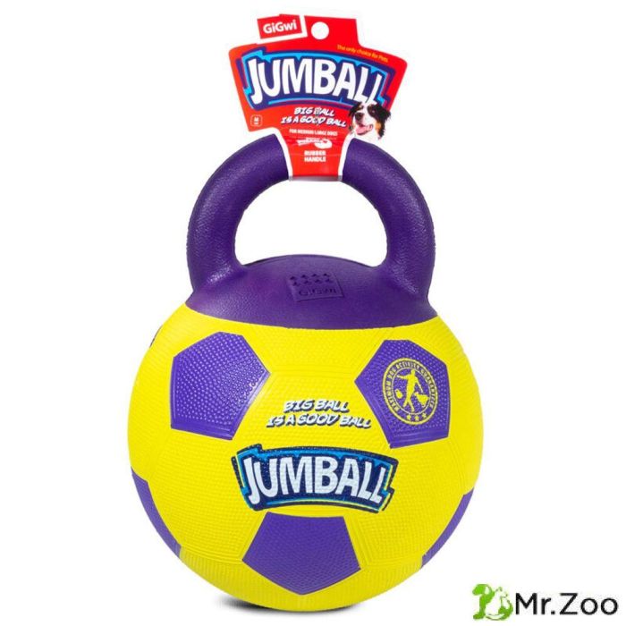 Gigwi JUMBALL игрушка для собак мяч футбольный c ручкой желтый 26 см