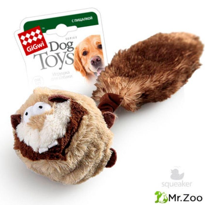 Gigwi CATCH & FETCH игрушка для собак барсук с пищалками 26 см