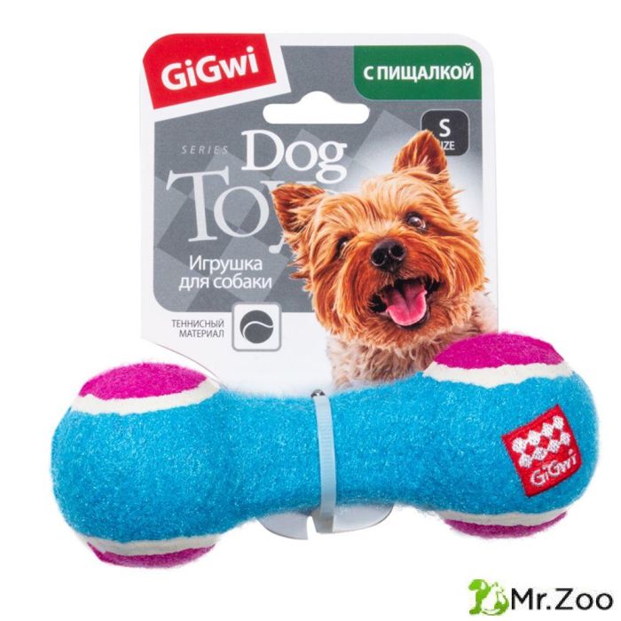 Gigwi CATCH & FETCH Игрушка для собак гантель малая с пищалкой 13 см