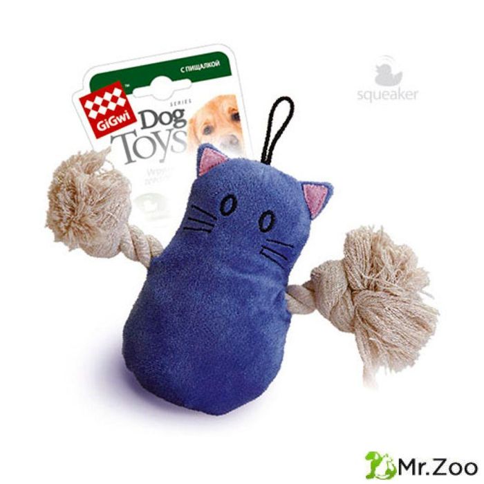 Gigwi CATCH & FETCH игрушка для собак кот с пищалкой 15 см