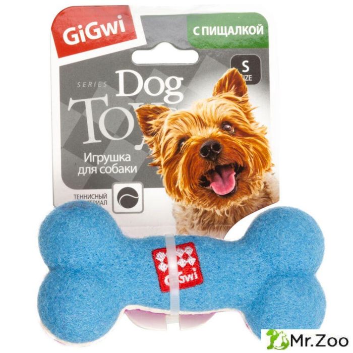 Gigwi CATCH & FETCH игрушка для собак кость малая с пищалкой 11 см