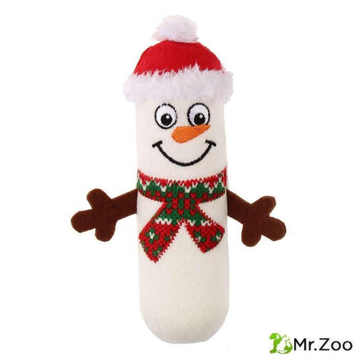 Gigwi X-mas TALES игрушка для собак маленький снеговик с пищалкой 18 см
