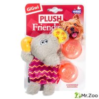 Gigwi PLUSH FRIENDZ игрушка для собак слон со сменными пищалками 13 см