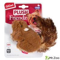 Gigwi PLUSH FRIENDZ игрушка для собак белка с пищалкой 16 см