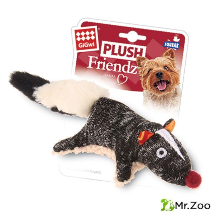 Gigwi PLUSH FRIENDZ игрушка для собак скунс с пищалкой 9 см