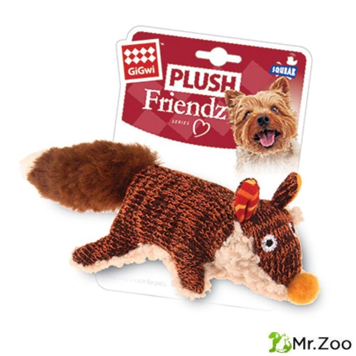 Gigwi PLUSH FRIENDZ игрушка для собак лиса с пищалкой 9 см