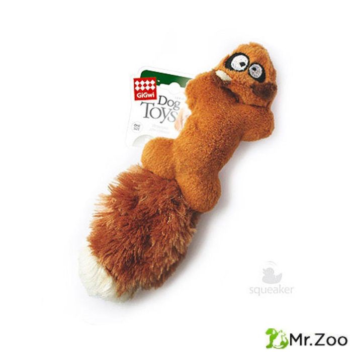 Gigwi PLUSH FRIENDZ игрушка для собак белка с пищалками 24 см
