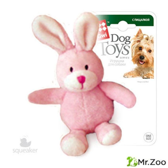 Gigwi PLUSH FRIENDZ игрушка для собак заяц с пищалкой 11 см