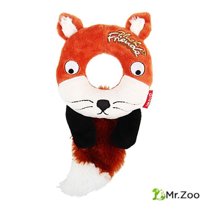 Gigwi PLUSH FRIENDZ игрушка для собак лиса с пищалкой 19 см