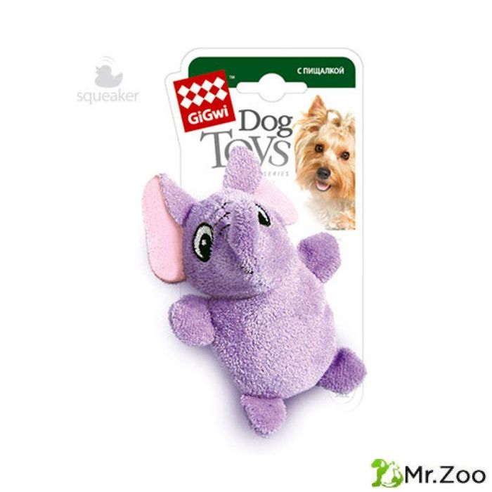 Gigwi PLUSH FRIENDZ игрушка для собак слон с пищалкой 9 см