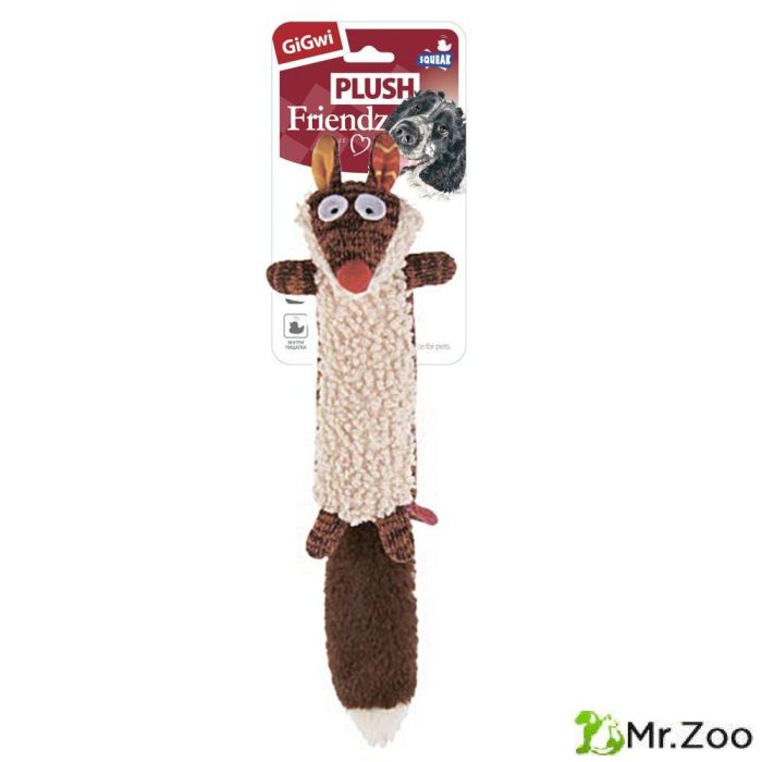 Gigwi PLUSH FRIENDZ игрушка для собак белка с пищалкой 21 см