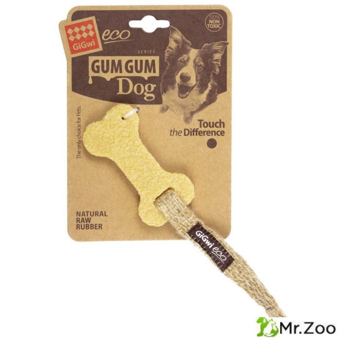 Gigwi GUM GUM DOG ECO  Игрушка для собак маленькая кость из экорезины 10 см