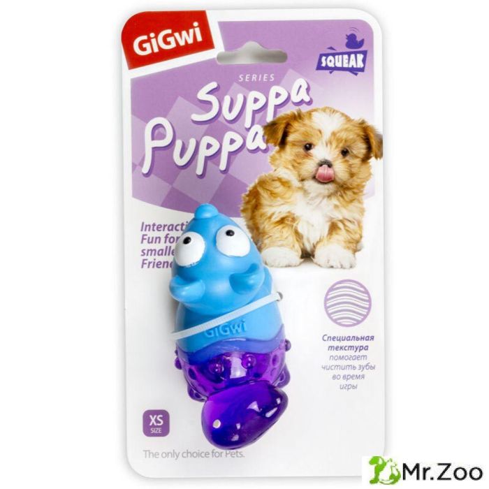 Gigwi SUPPA PUPPA игрушка для маленьких собак лиса с пищалкой 8 см