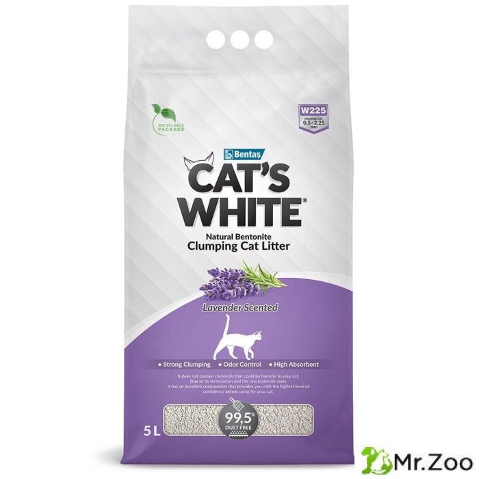 Cat's White Lavender комкующийся наполнитель с нежным ароматом лаванды для кошачьего туалета