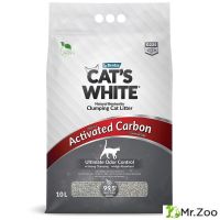 Cat's White Activated Carbon комкующийся наполнитель с активированным углем для кошачьего туалета