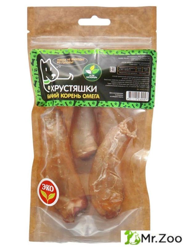 Лакомство для собак Хрустяшки Бычий корень Омега