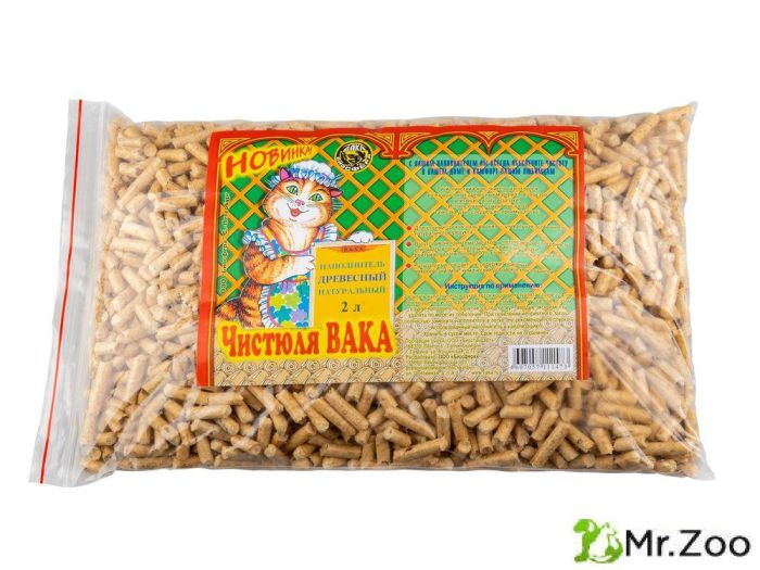 Наполнитель "Чистюля ВАКА" Древесный для кошек  2л (10шт.)