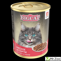 Зоогурман BIG CAT влажный корм для кошек мясное ассорти кусочки в желе