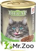 Зоогурман BIG CAT Sterilized влажный корм для стерилизованных кошек консервированный, с курицей и индейкой