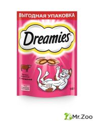 Лакомство Dreamies для кошек лакомые подушечки с говядиной