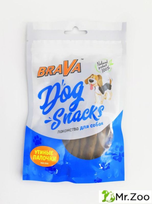 BRAVA Лакомство для собак утиные палочки