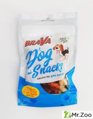 BRAVA Лакомство для собак кальцевая косточка с курицей