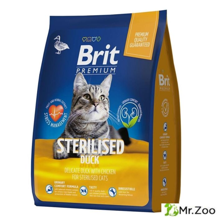Сухой корм Brit Premium Cat Duck & Chicken для Кошек с Уткой и Курицей