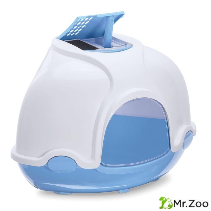 Био-туалет IMAC GINGER для кошек, угловой, голубой 52х52х44,5