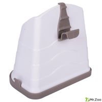 Туалет-лоток IMAC DUO для кошек с совочком на подставке серо-бежевый 50х40х15