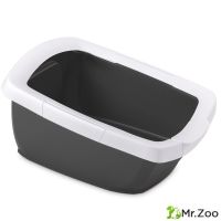 Туалет-лоток IMAC FUNNY для кошек с высокими бортами, антрациновый 62х49,5х33