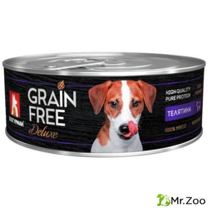 Зоогурман "GRAIN FREE" влажный корм для собак телятина