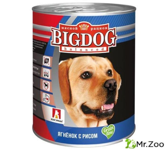 Зоогурман "BIG DOG" влажный корм для собак ягненок с рисом