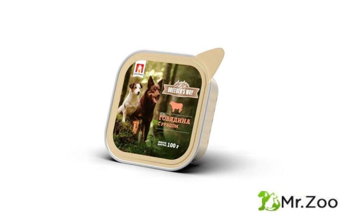 Зоогурман «Breeder’s way» влажный корм для собак говядина с рубцом