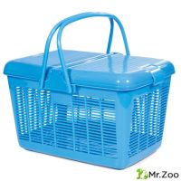 Переноска Triol 1005-2 для животных S квадратная голубая 380х270х230