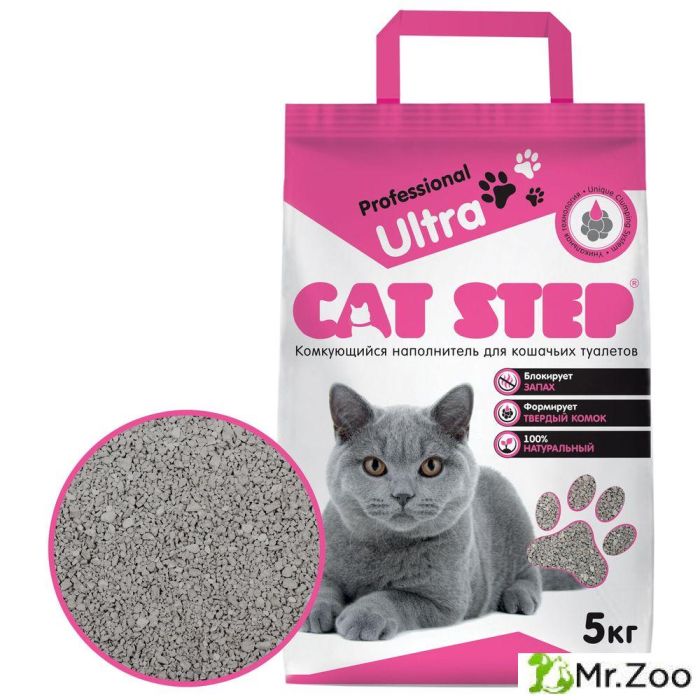 Наполнитель комкующийся минеральный CAT STEP Professional Ultra