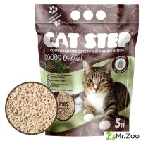 Наполнитель комкующийся растительный CAT STEP Wood Original 