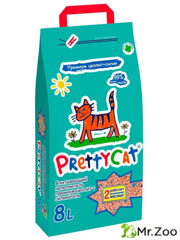 Наполнитель PrettyCat впитывающий для кошачьих туалетов Premium 4кг (8л)