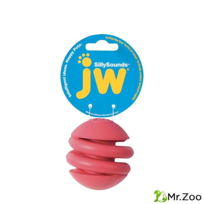 Игрушка J.W. для собак спиральный мяч с пищалкой средний