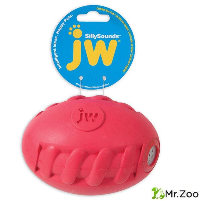 Игрушка J.W. для собак футбольный мяч с пищалкой средний