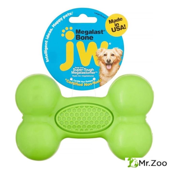 Игрушка J.W. для собак косточка суперупругая Мегаласт средняя