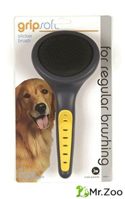 Щетка-пуходерка J.W. Grip Soft Slicker Brush Small для собак жесткая маленькая