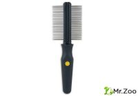 Расческа J.W. Grip Soft Dog Double Sided Comb для собак двухсторонняя - частые и редкие зубья
