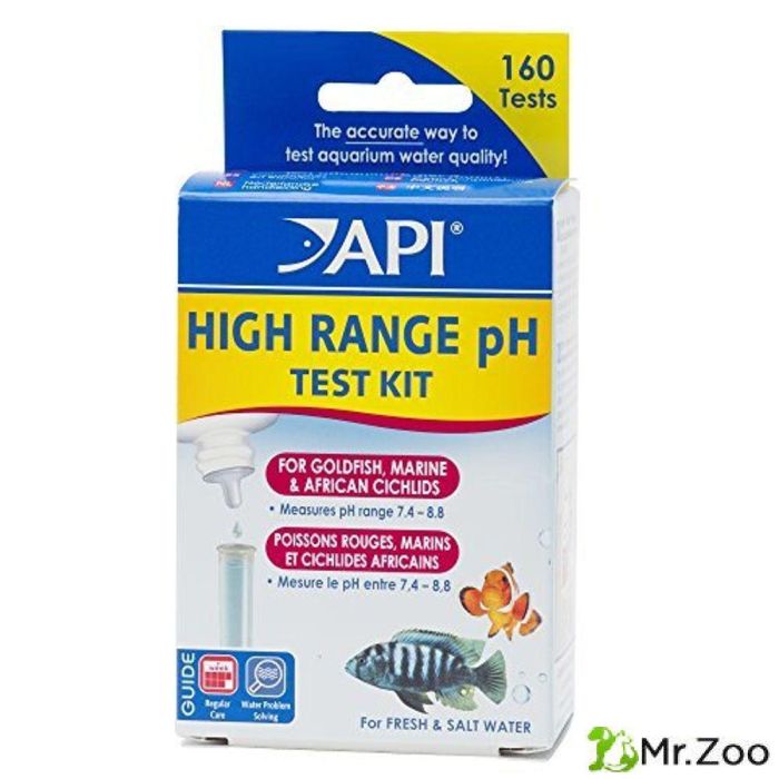 Набор API Hige Range рН Тест Кит - для измерения уровня pH в пресной и морской воде
