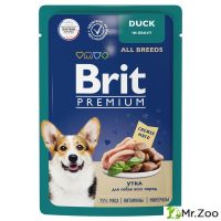 Brit Premium Пауч для взрослых собак всех пород утка в соусе