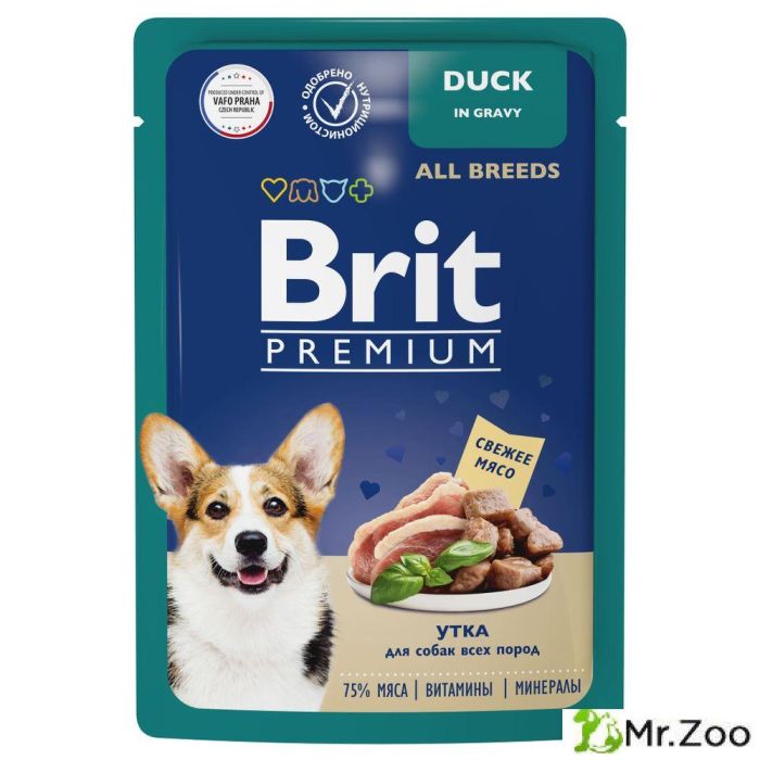 Brit Premium Пауч для взрослых собак всех пород утка в соусе