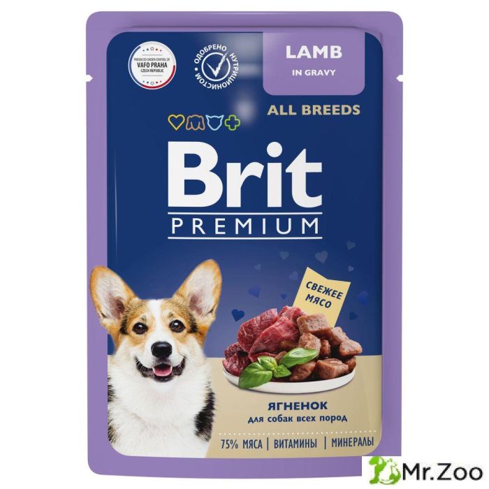 Brit Premium Пауч для взрослых собак всех пород ягненок в соусе