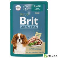 Brit Premium Пауч для взрослых собак миниатюрных пород утка с яблоком в соусе