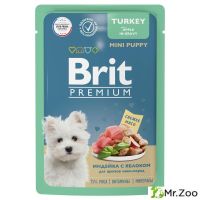 Brit Premium Пауч для щенков миниатюрных пород индейка с яблоком в соусе