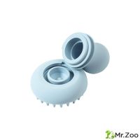 ZooOne Массажная щетка для мытья животных с дозатором для шампуня силиконовая синяя
